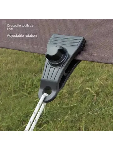 Tent Clips & Carabiner Set, Windproof Reinforced Clamps for Canopy Rainfly Fixing, Outdoor Use