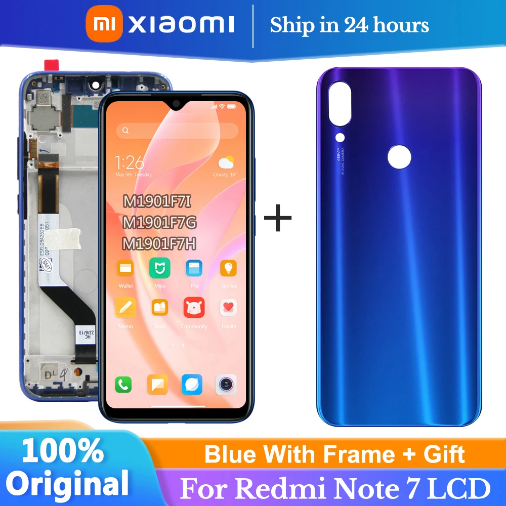 

Original 6.3" For Xiaomi Redmi Note 7 LCD Display Screen Touch Digitizer Assembly Redmi Note7 Pro M1901F7G LCD Display 10 Touch