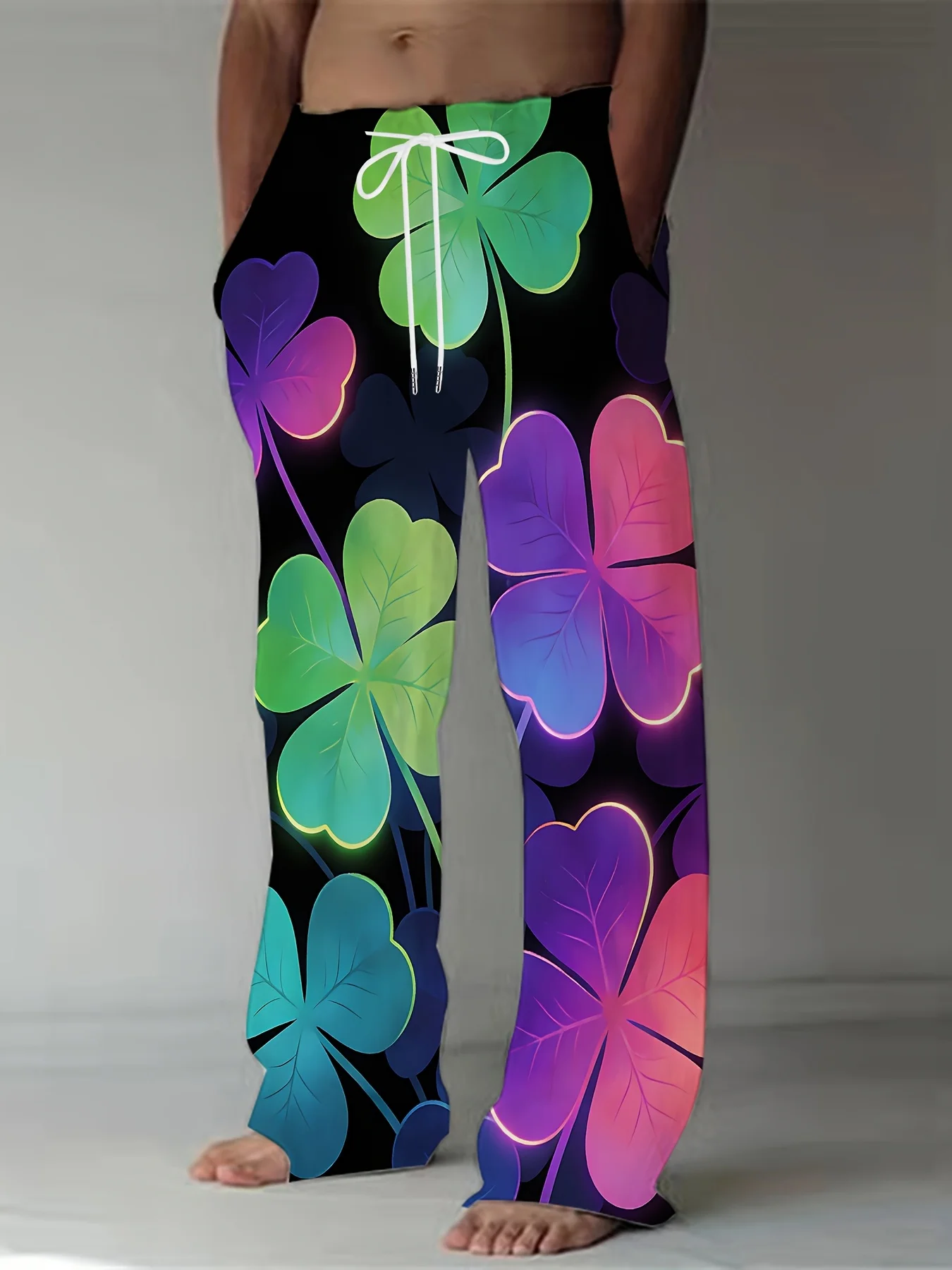 

2026 Fashion, Trendy, Cool, Multi Color Lotus Vacation Outdoor Leisure Sports 3D Printing Outdoor Hip Hop Street Wear Pants
