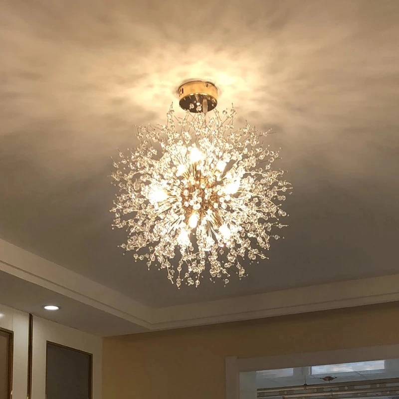 

2022 Modern Lustre Crystal Dandelion Pendant Lights For Dining Room Chandelier Lamparas Techo Decoracion Nordica Hogar