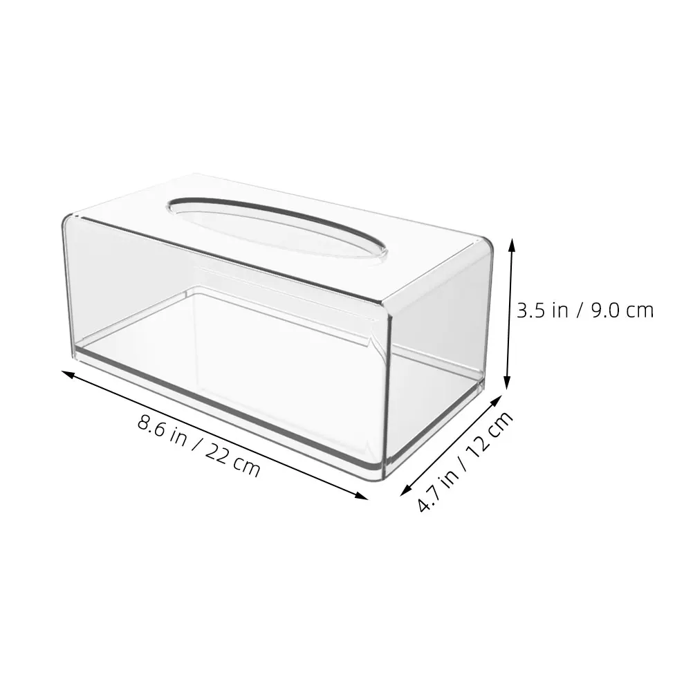 STOBAZA Akrylowy Pojemnik na Chusteczki Higieniczne Przezroczysty Dozownik Papieru Ręcznikowego Organizer na Serwetki Łazienkowe Dekoracyjny Pokrowiec na Chusteczki do Twarzy