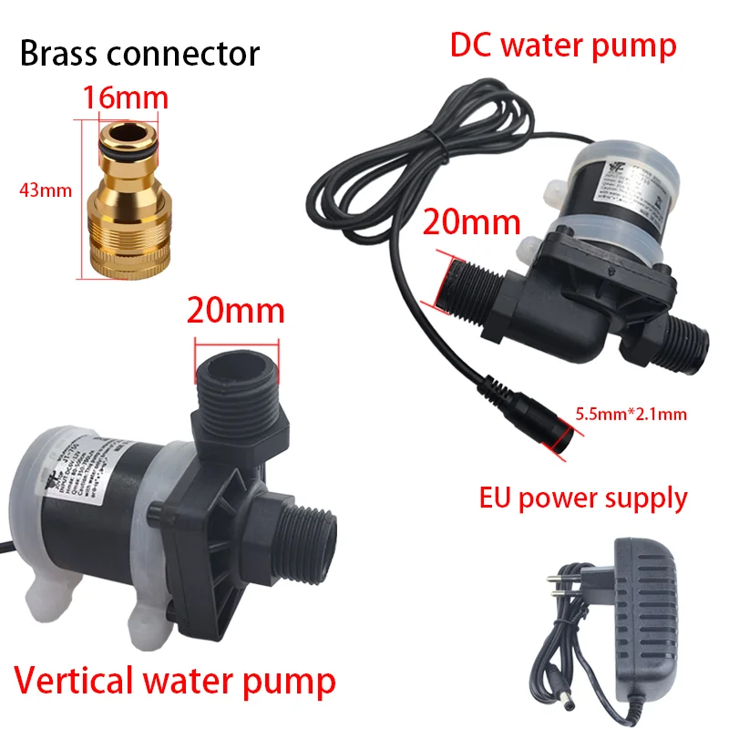 Pompe à eau de surpression de moteur solaire ultra silencieux sans brosse 900L/H DC12V24V