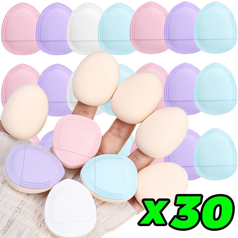 Random Color Mini Finger Air Cushion Powder Puff Water Drop Marshmallow Makeup Sponge Foundation Cream Concealer Applicator Tool