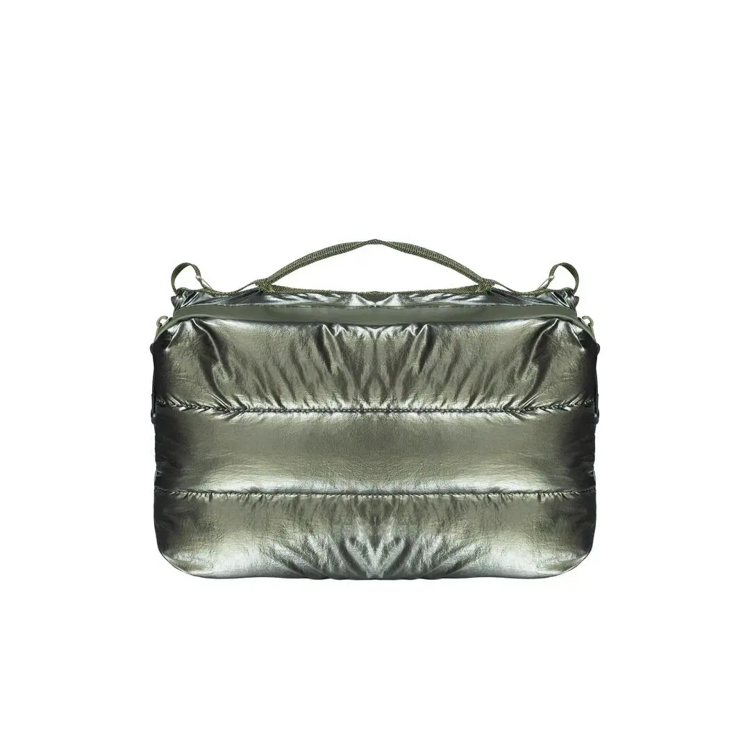 

New Shiny Pearl Cloud Puffy Crossbody Bag Nylon Trendy Shoulder Bag For Casual Outings And Shopping
