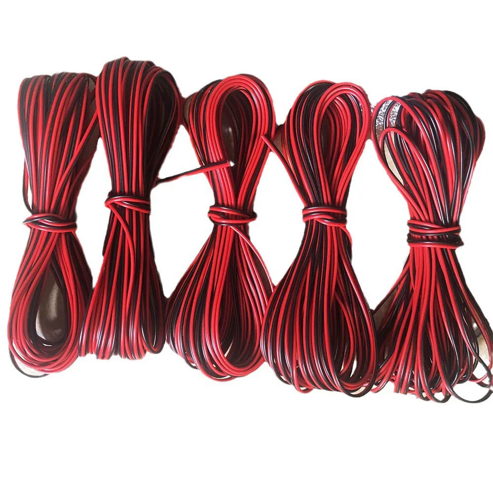 Elektrokabel 24awg schwarz/rot 2pin jst Stecker rot schwarz Draht Verlängerung kabel für LED-Streifen Lampe Glühbirne Solar panel