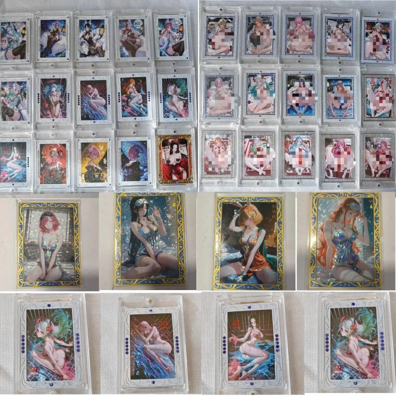 

Japanese Anime One Piece Limited Rare Metal Collection Card Boa Hancock Nico Robin Children's Toy Birthday Gift