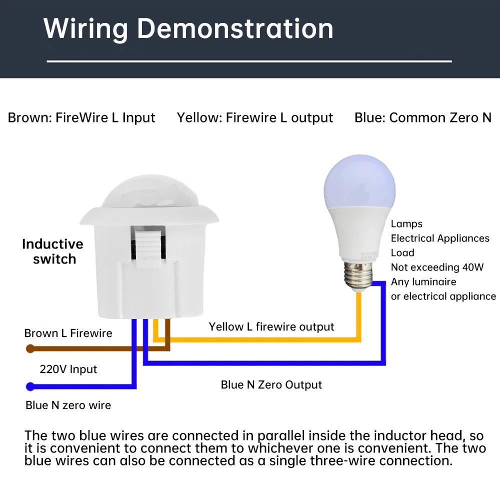 AC 110V 220V Sensor Switch Human Motion Sensor Switch 30S Delay Auto Off For Corridor Washroom Light Controller Switch