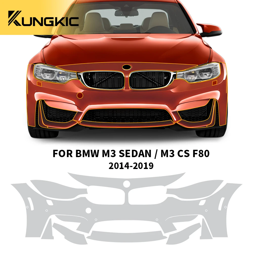 Tpu Car Paint Protection Film Front/door/rear for Bmw M3 Sedan/m3 Cs F80 2014-2019 Transparent Kit Clear Decal Body Sticker