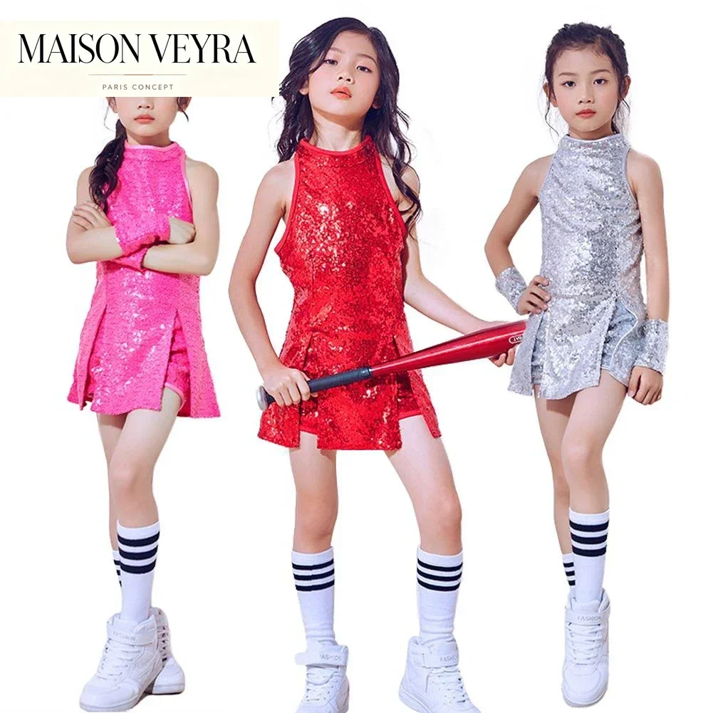 5-12-years-girls-sequins-cheerleading-dress-with-jazz-socks-modern-street-dance-hip-hop-performances-costumes