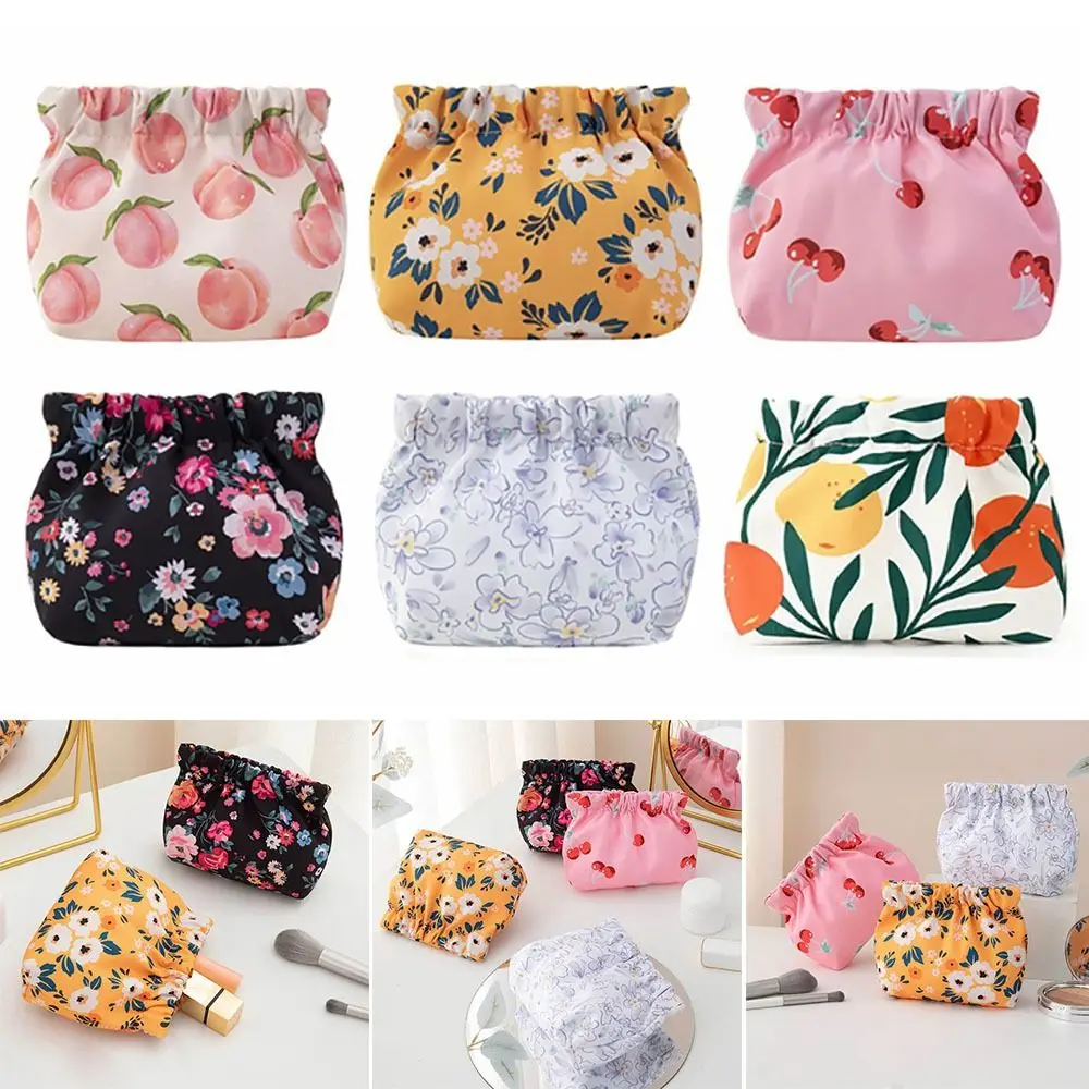 أزياء القماش شظايا حقيبة التلقائي إغلاق حقيبة مستحضرات التجميل المحمولة حقيبة أحمر الشفاه