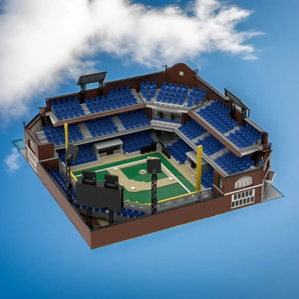 7313 stücke MOC Sport Veranstaltungsort Modulare Baseball Stadion Minifigur Skala Klassische Ballpark DIY Modell Bausteine Geburtstag Spielzeug Geschenk