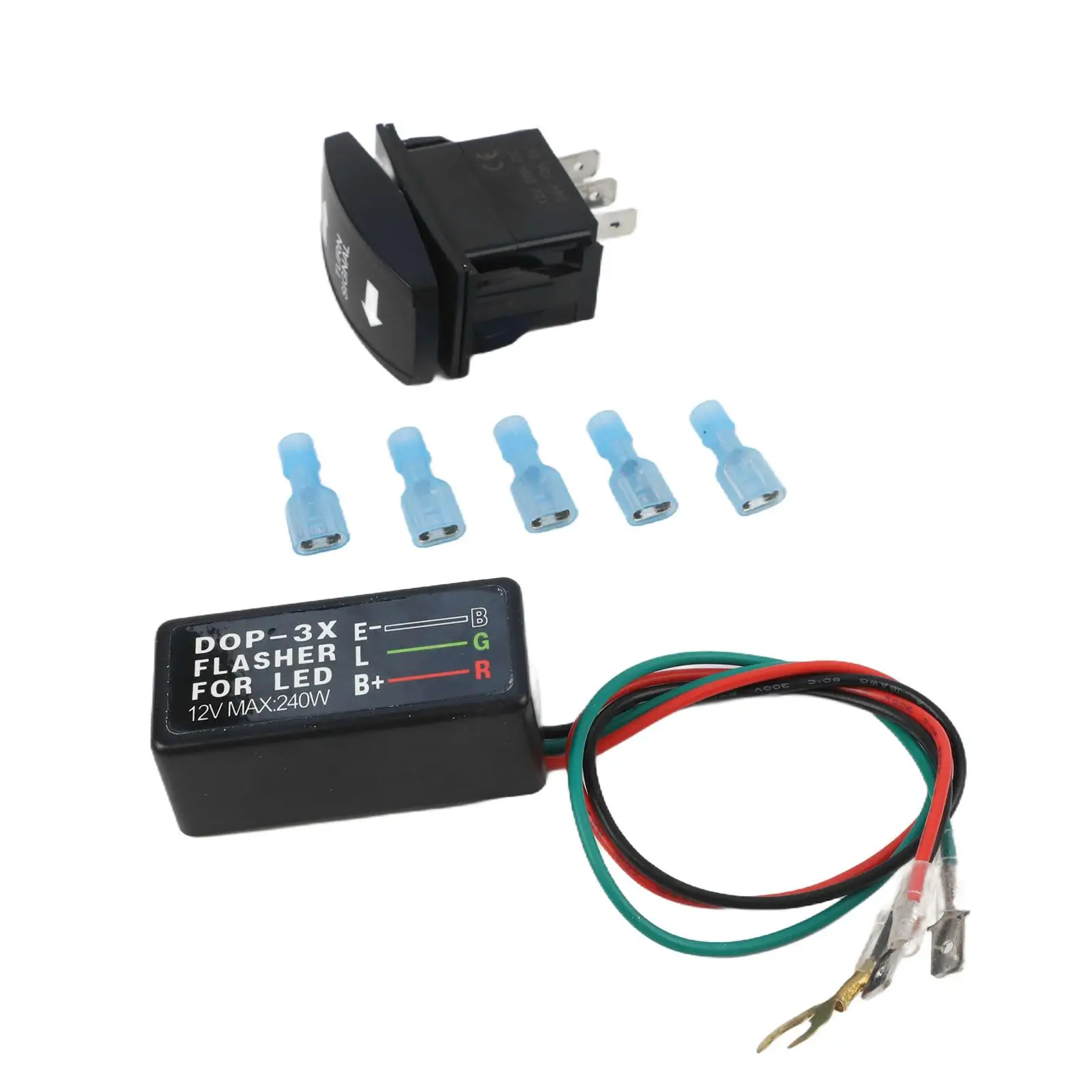 LED Flashers Kit ATV Turn Signal Kit 3-Wire Hookup System Compact Dashboard Design Enhanced Visibility Indicators