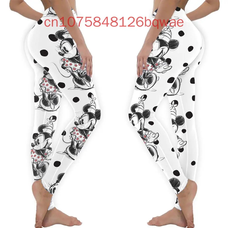 Fashion Mickey Women Leggings Women Sports Pants Ladies Mickey Gym Pants Female Casual Pants Cartoon Disney