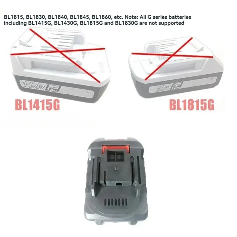 B29C-Battery Adapter For Makita 18V Milwaukee 20V Li-Ion Battery Convert To For Milwaukee M12 12V Li-Ion Battery