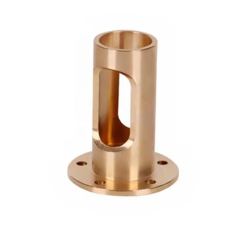 

Custom CNC Lathe Brass Turning Parts CNC Machined Brass Sleeve Flange Connectors