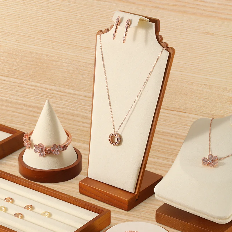 

Высококачественная вертикальная портретная модель из цельного дерева, подставка для шеи, ожерелье, серьги, комплект ювелирных изделий, реквизит