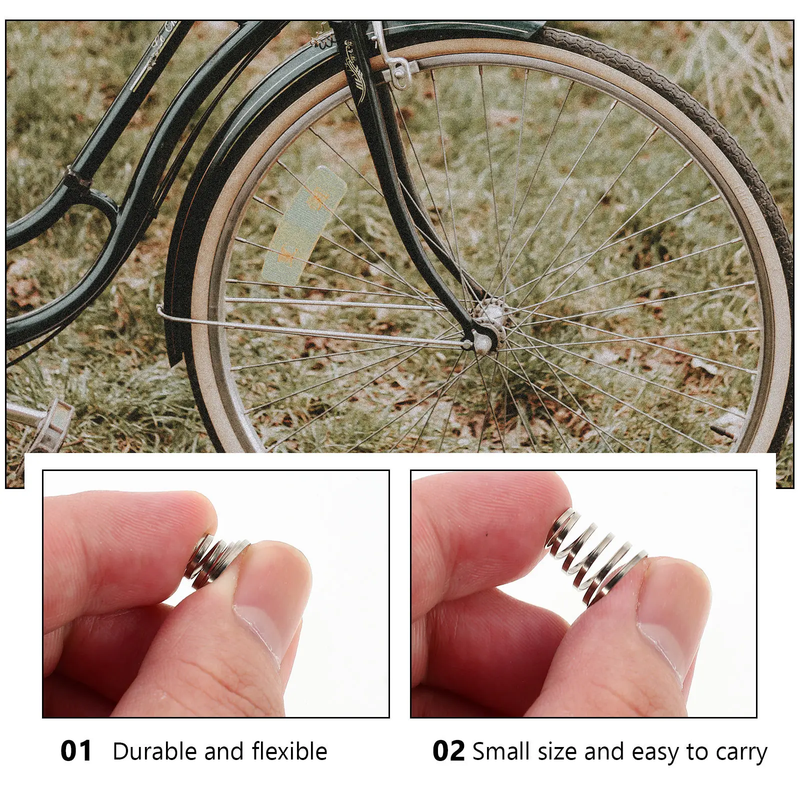 

24Pcs Quick Release Bike Wheel Skewer Springs Stainless Steel Mtb Accessories Replacement Springs for Front Rear Wheel Hubs