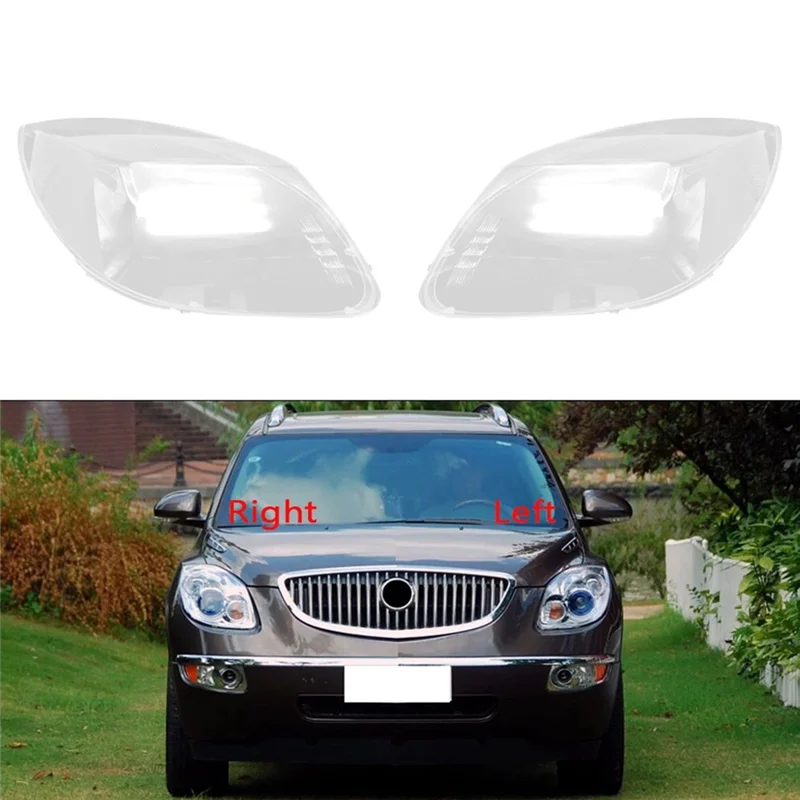 Car Left Headlight Shell Lamp Shade Transparent Lens Cover Headlight Cover for Buick Enclave 2009-2013