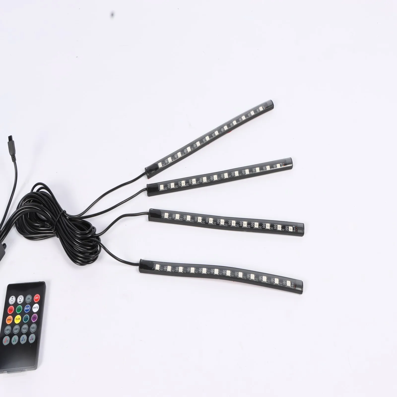 

RGB LED Atmosphere Light Kit 48 LEDs 5050 SMD FOR Universal Vehicles Remote Voice Control