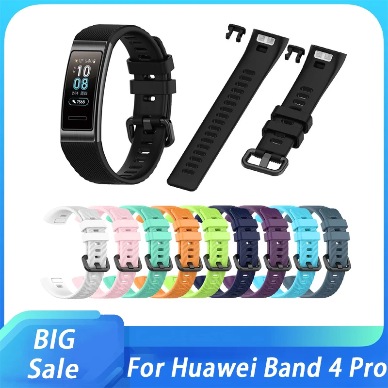 Esporte pulseira de silicone para huawei banda 4 pro pulseira substituição o-original macio moda elástica portátil cinta pulseira