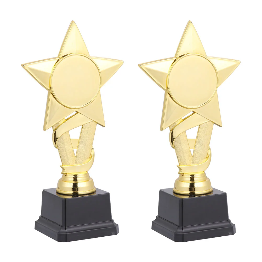

2 Pcs Children's Trophy Sports Competition Award Star Shape Game Awards Kids Plastic Cup Trophies Toddler