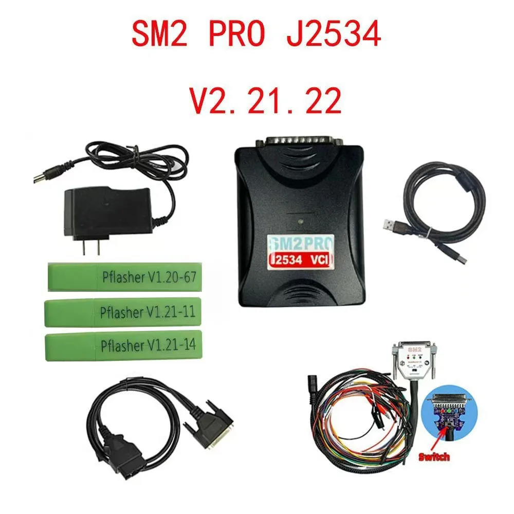 SM2 PRO J2534 Professional Automotive Diagnostics and Programming Tool Electric Code Reader in English Language