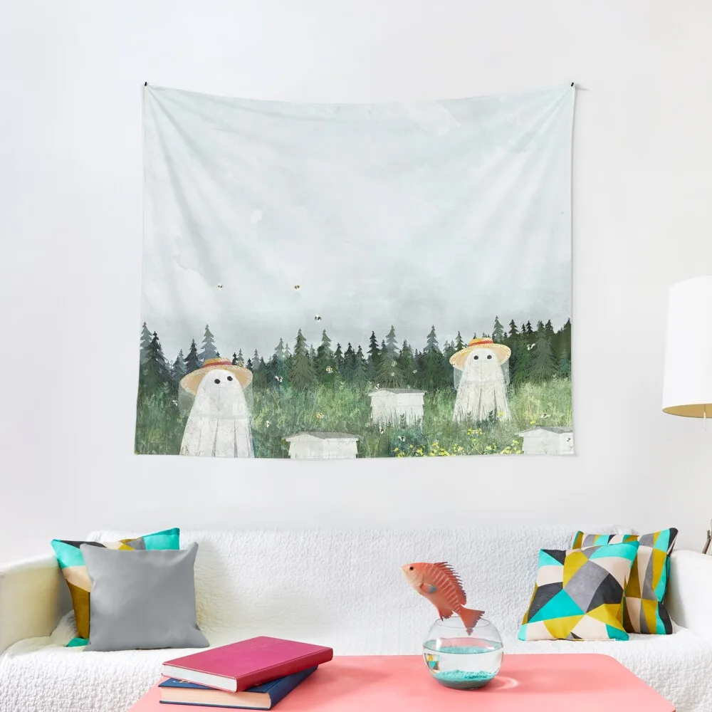 

There's Ghosts By The Apiary Again... Tapestry Room Decoration Korean Style Aesthetics For Room Decorative Wall Mural Tapestry