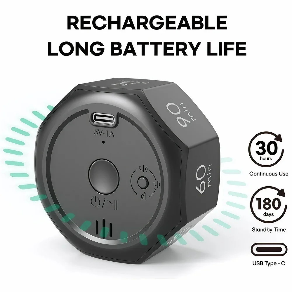 مؤقت الدراسة البصرية للأطفال التركيز ساعة بومودورو مع مستشعر الجاذبية الوجه كتم العد التنازلي أداة الواجبات المنزلية امتحان إدارة الوقت هدية