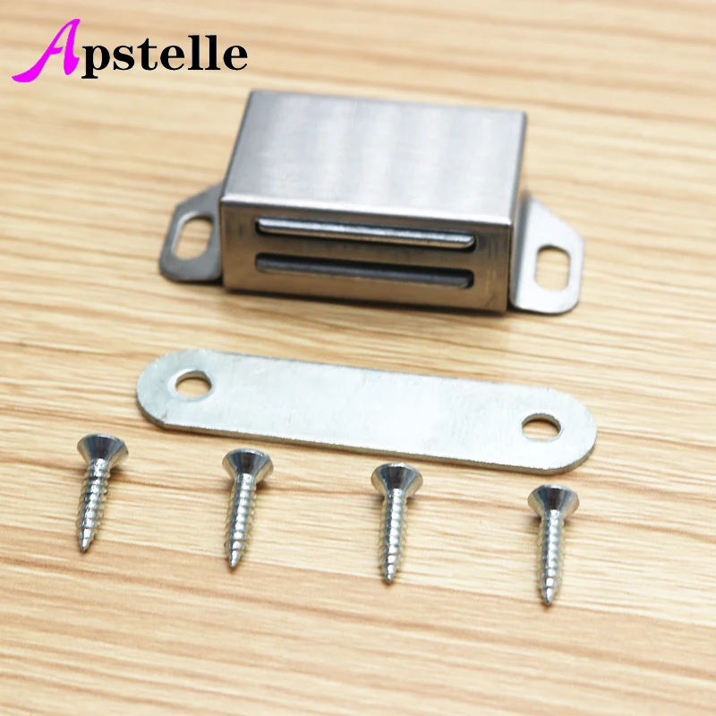 Apstelle Stainless Steel Magnetic Door Catch, Heavy Duty Magnet Latch Cabinet Catches for Cabinets Shutter Closet Furniture Door