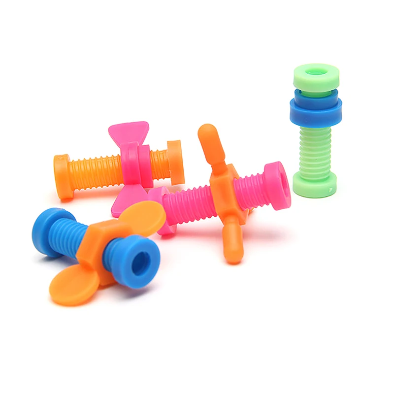 4 Sets Of Educational Screw Toys For Children Pressure-reducing Rotating Screw Children's Screw Toys Plastic Educational Toys