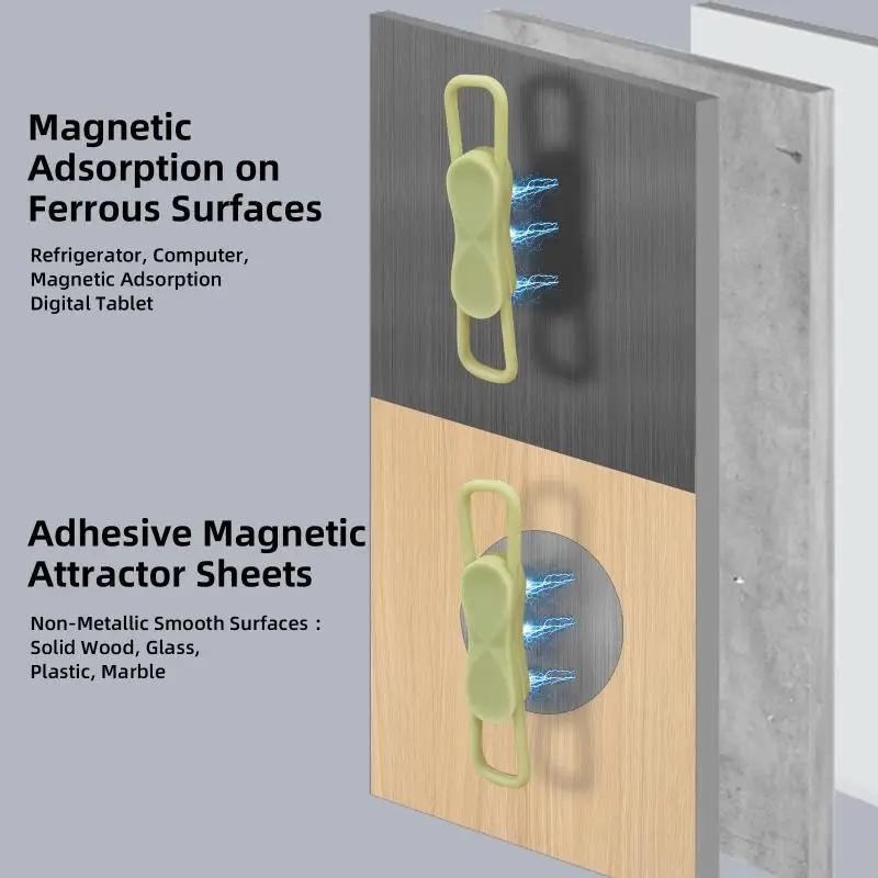 2/3/6Pcs Magnetic Multifunction Silicone Adjustable Pen Stand Tablet Fixed Touch Pen Clips For Office Accessories Organizer