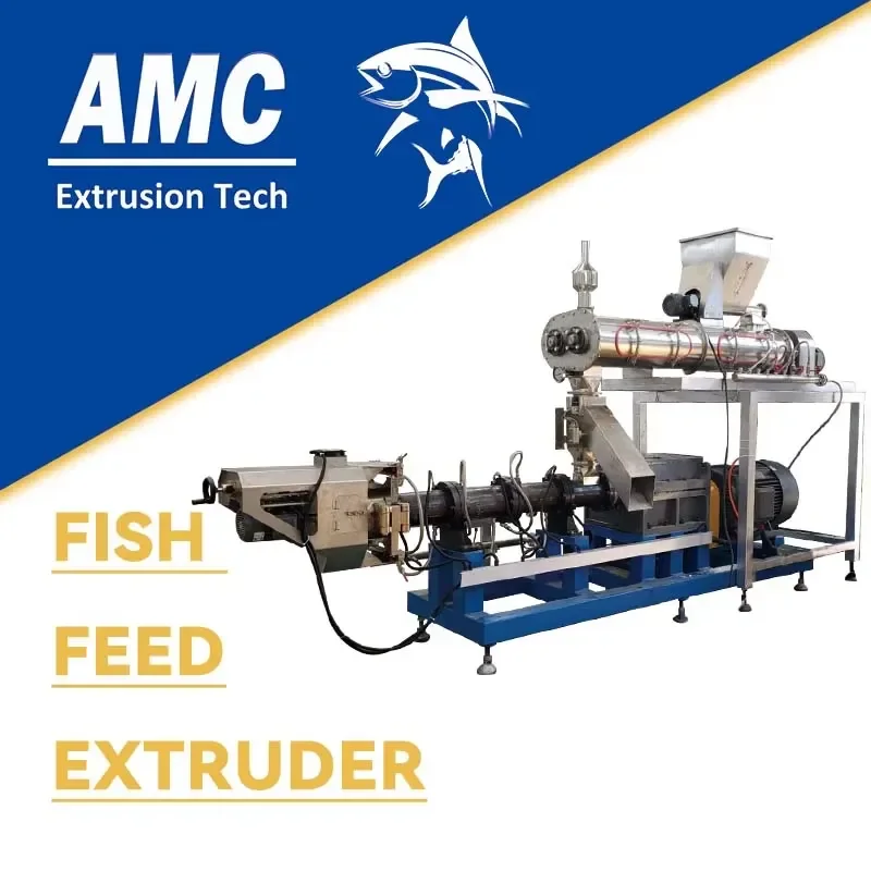 2026 CE AMC Shrimp Feed Production Line Tropical Fish Food Micro Pellet 2 Tons Per Hour Floating Fish Feed Machine Price