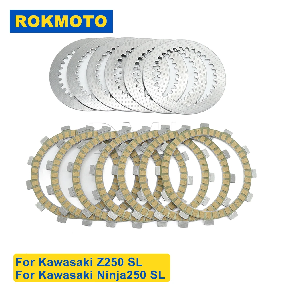 Fit For Kawasaki Z250 SL Ninja250 SL 250 Z250SL Motorcycle Accessories Steel Clutch Plate Friction Disc Kits
