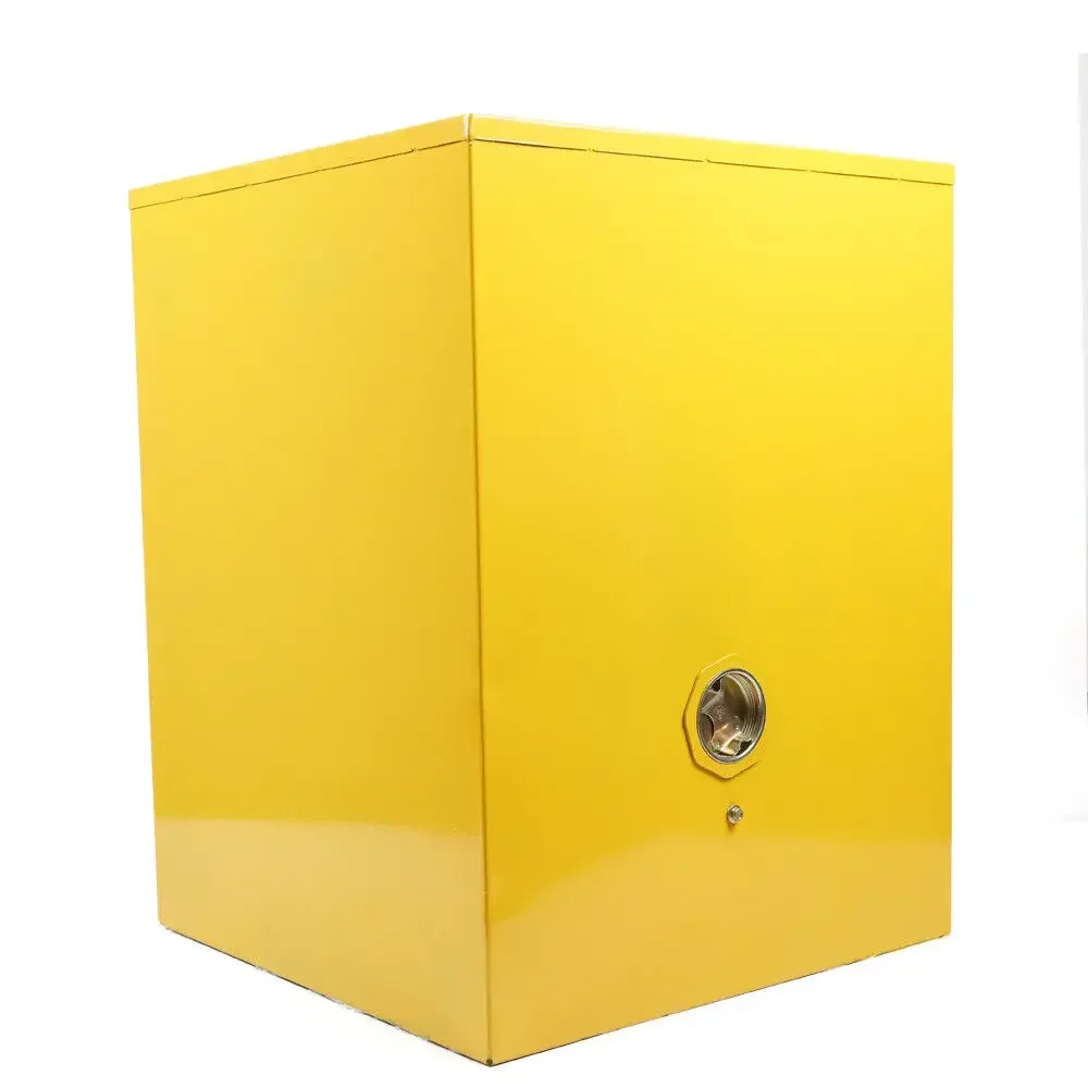 12 Gallon Safety Storage Cabinet for Flammable Liquids Leak-Proof Flammable Liquid Storage Manual Door Cabinet Fireproof Safety