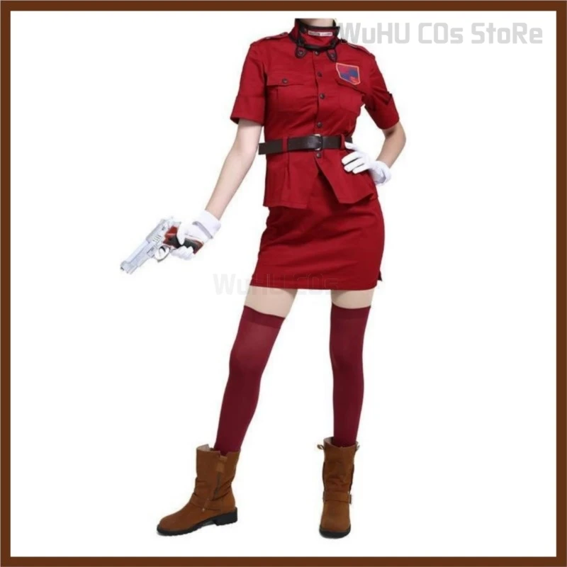 Anime Comic Cosplay Costume pour femme, Hellsing Herushingu, Seras Victoria, Vampire Red Police Uniform, Jupe Wig, Carnaval sexy imbibé