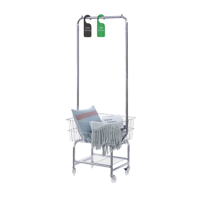 Assoalho montado cabide, Display móvel Rack, Carrinho, Roupas, Celebridade Internet