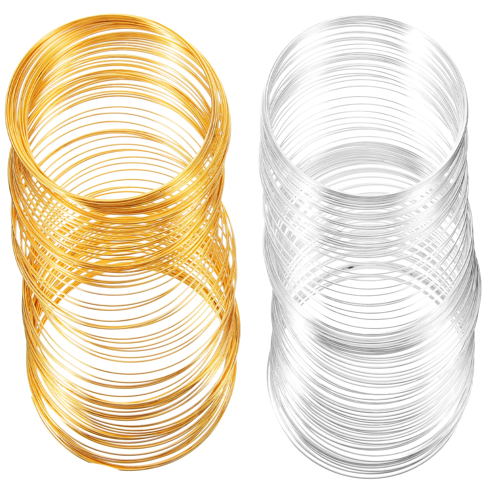 

2pcs Stainless Steel Jewelry Making 2 Rolls Cuttable Beading Thread Durable Wear-Resistant Craft Accessory Professional Beading