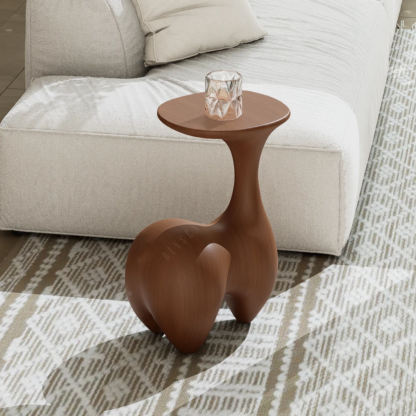 Yjq sofa next to the living room bedside bedroom corner few antique solid wood art high-end ornament small coffee table