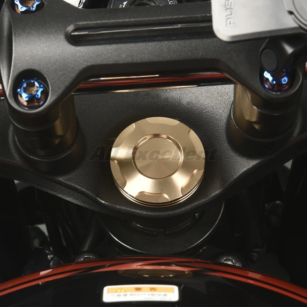 Motorrad Zubehör CNC Aluminium Vorbau Top Cap Abdeckung für z900rs 2018-2025 Center Dekoration Abdeckung Z 900RS SE Z900RS Cafe