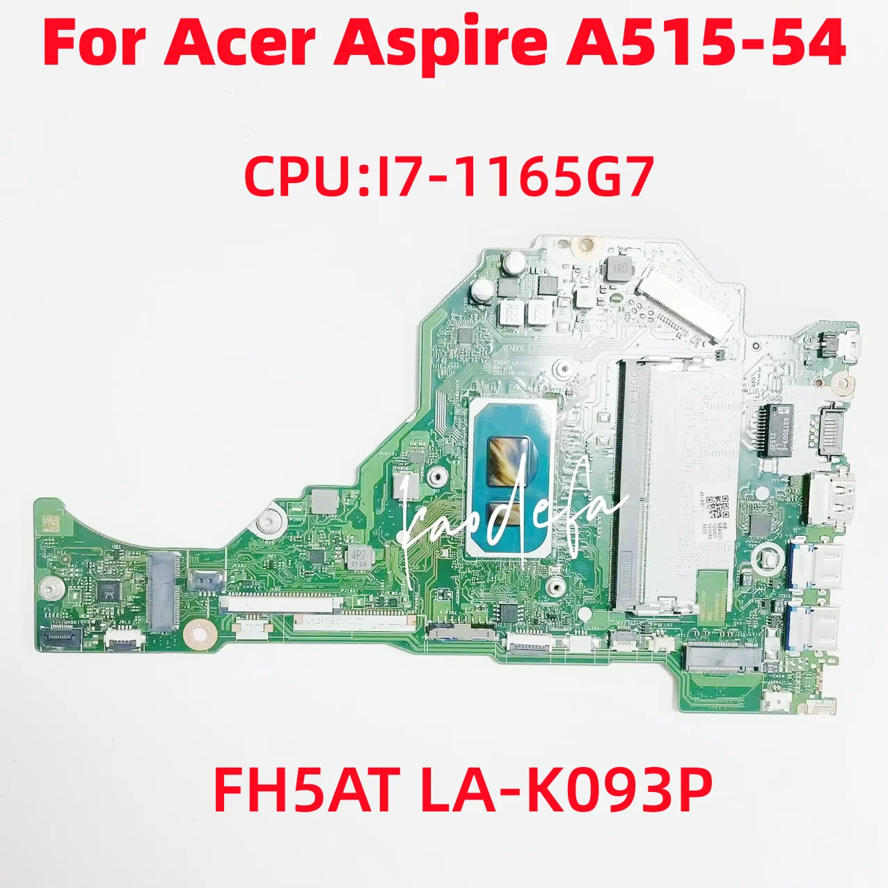 FH5AT LA-K093P Moederbord voor Acer Aspire A315-58 Laptop Moederbord CPU: I5-1135G7 SRK05 RAM: 8 GB NBADD11004 100% Test OK