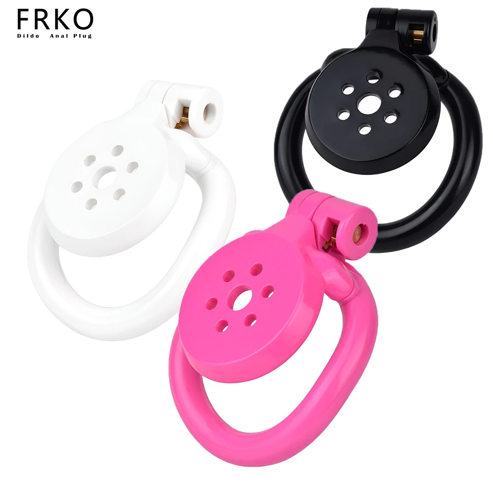 

FRKO Flat Round Hole Male Chastity Cage Device Metal Urethral Catheter 4 Size Arc Penis Ring Lockcock Bdsm Sex Toy Men Femboy