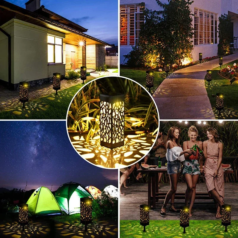 

Retro Patterned Courtyard Light LED Projection Garden Decoration Solar Lighting Outdoor Courtyard Induction Hollow Lawn Lamps