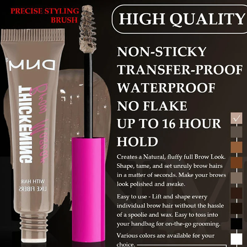 Fiber Brow Mascara Lasting Natural Eyebrow Dyeing Cream Vegan Growth Thickening Eye Brow Styling Cream Eyebrow Enhancers