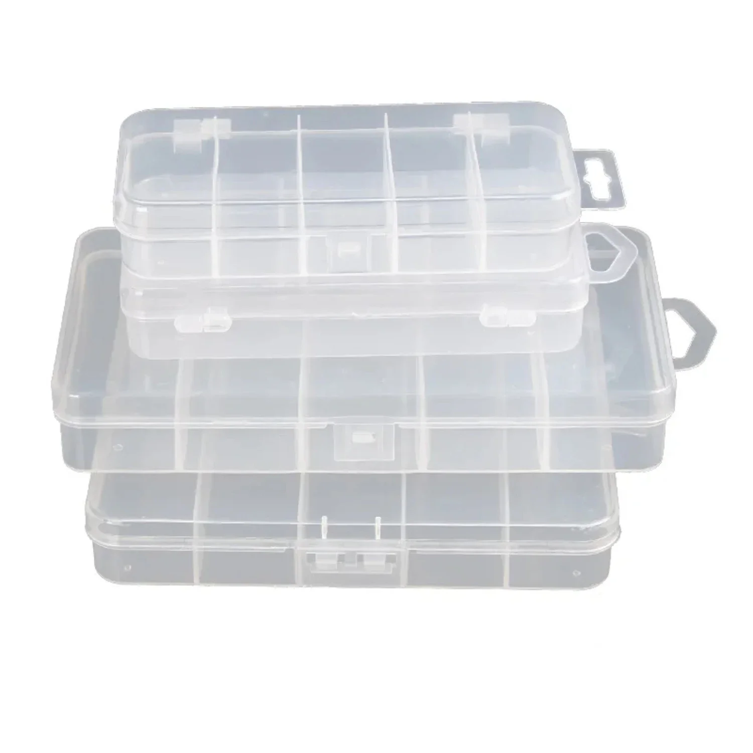 Premium Durable High-Quality Plastic Square Fishing Lure Hook Bait Case Box with Clear Lid and 5 Compartments - Essential Outdoo