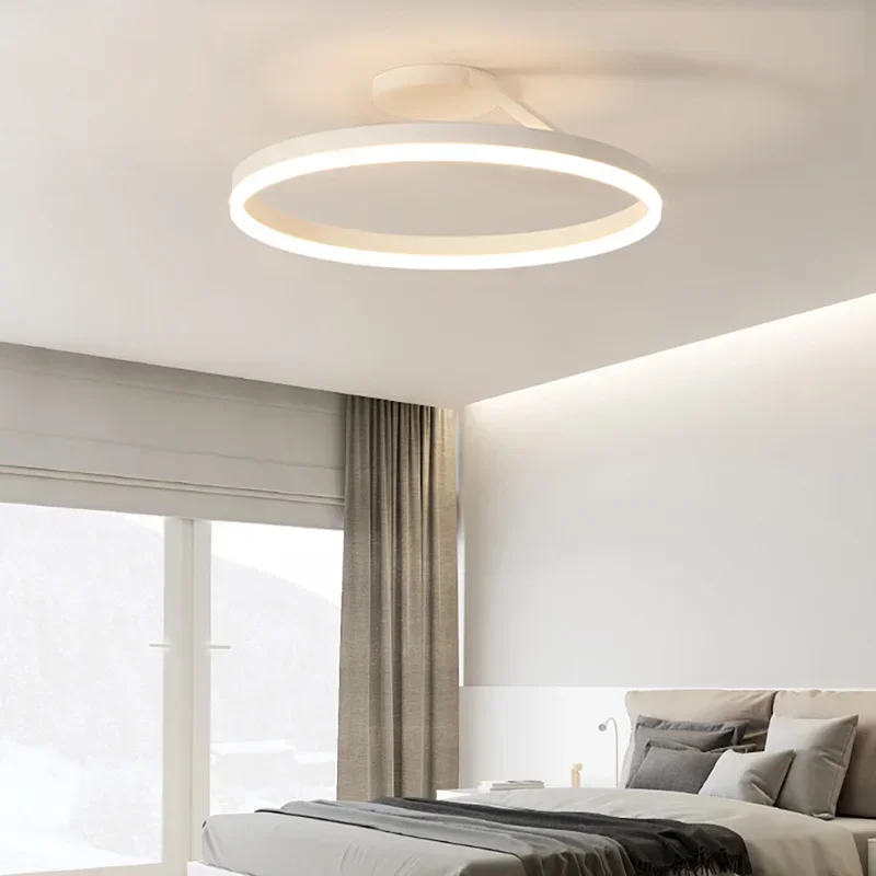 Modern Minimalist Ring Led Ceiling Chandelier Dimmable for Dining Living Room Center Table Bedroom Lusters Luminaires Decor Lamp