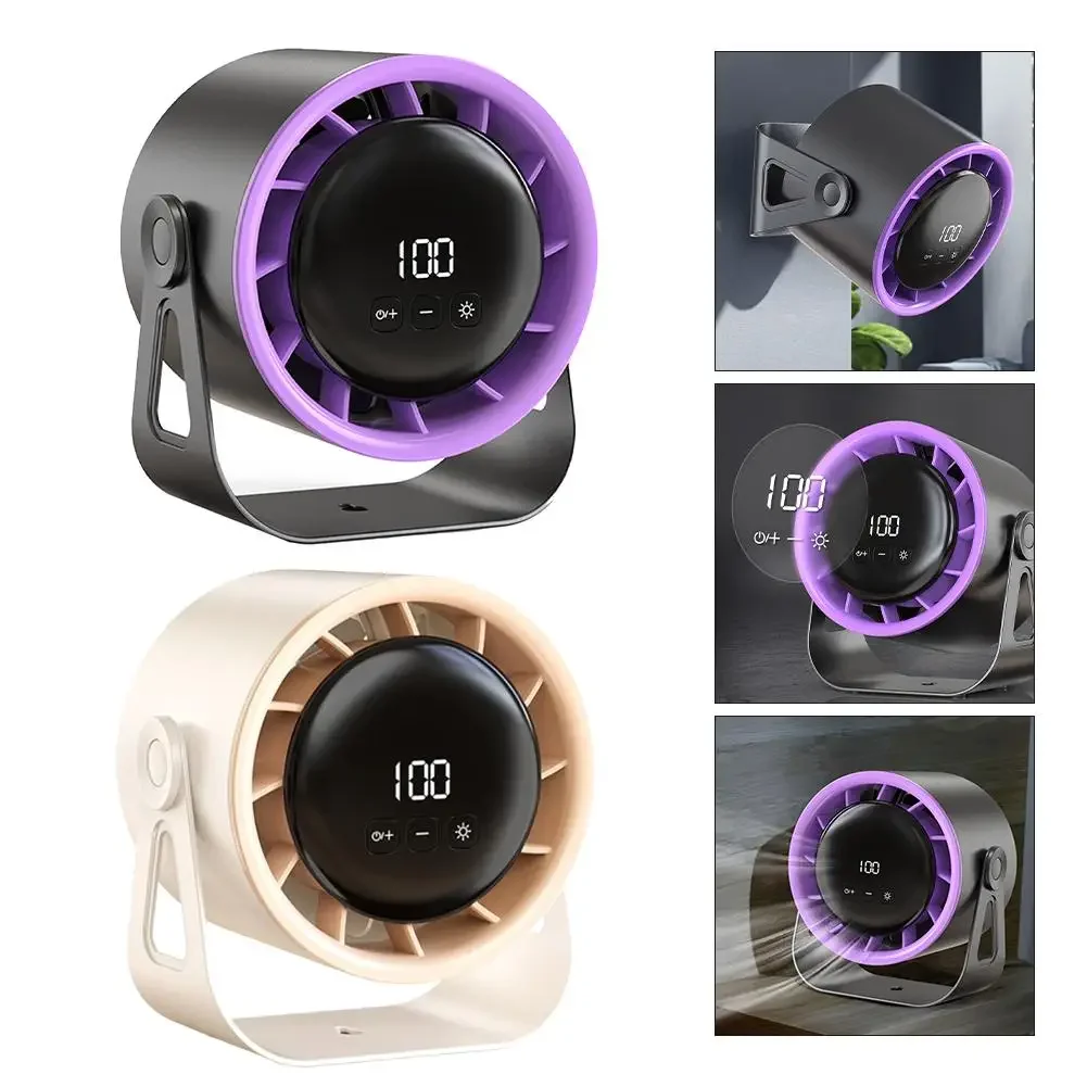 

5V 1A Air Circulator Fan 100-Speed Rechargeable Desk Fan: 4000 MAh,LED Display & Quiet Cooling! Household Appliances Fan Cooling