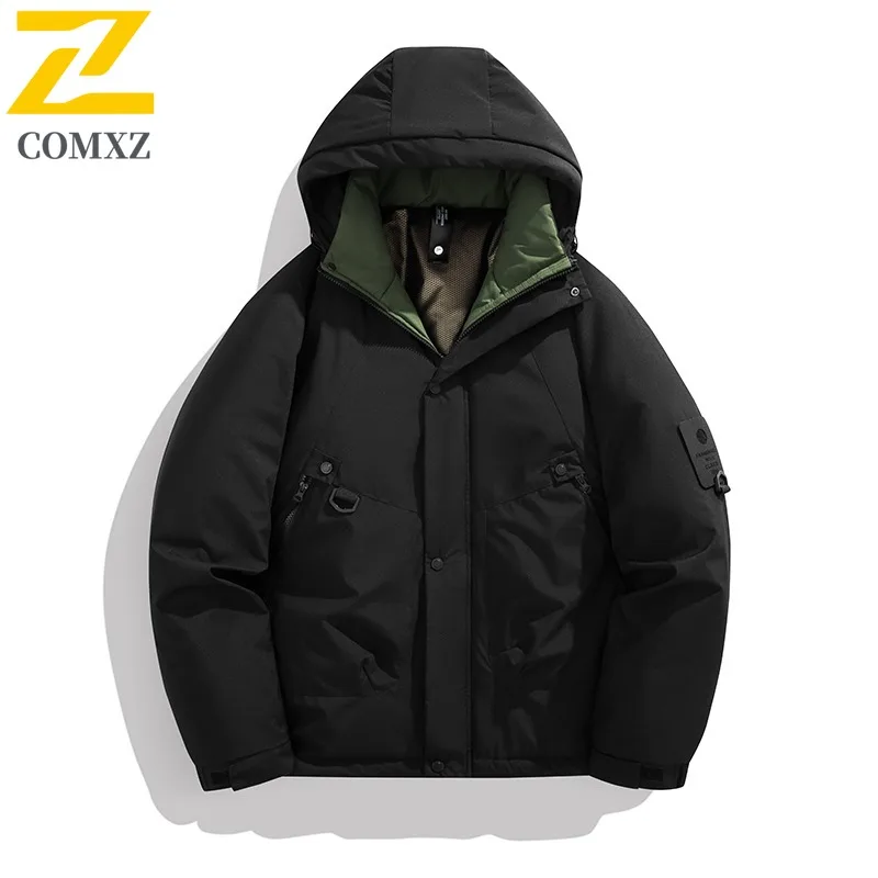 COMXZ 2025 Couples Waterproof Windproof Outdoor Jacket Fleece Lined Sports Coat Riding Jacket tactics reflective windbreaker