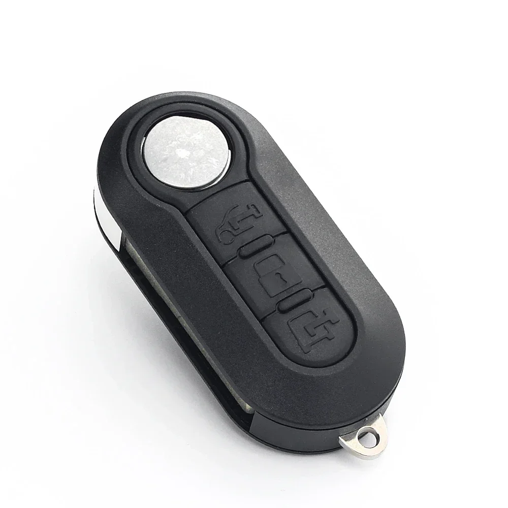 KEYYOU 10PCS NEW For FIAT 500 Panda Punto Bravo 3 Buttons Flip Folding Remote Car Key Shell Case Cover Alarm Keyless