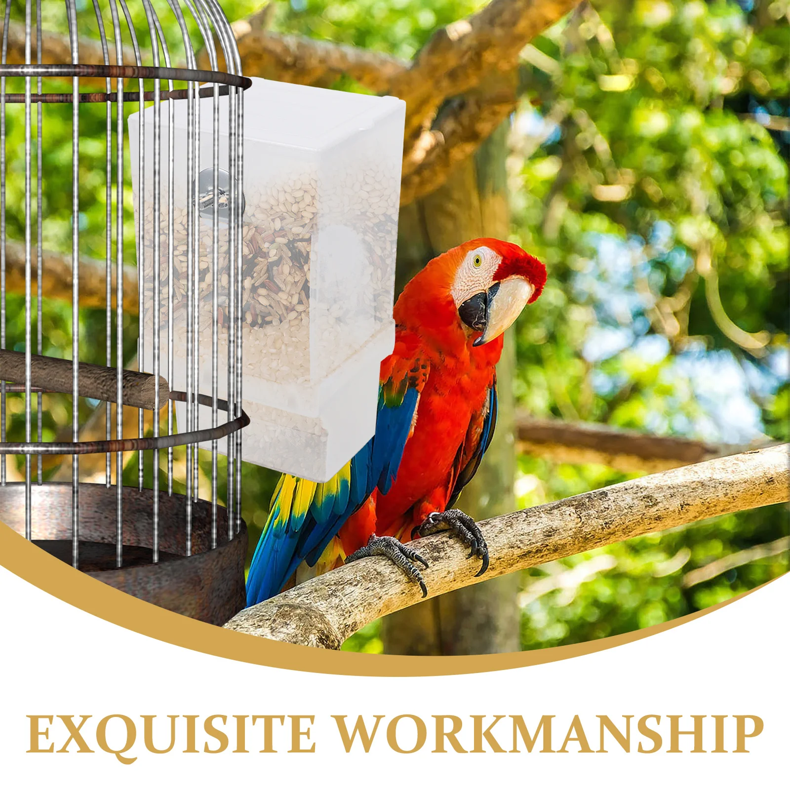 

Automatic Leak Box Pigeon Cage Feeder Bird Parrot Container Plastic Hanging Easy Clean Large Capacity Food Dispenser Practical