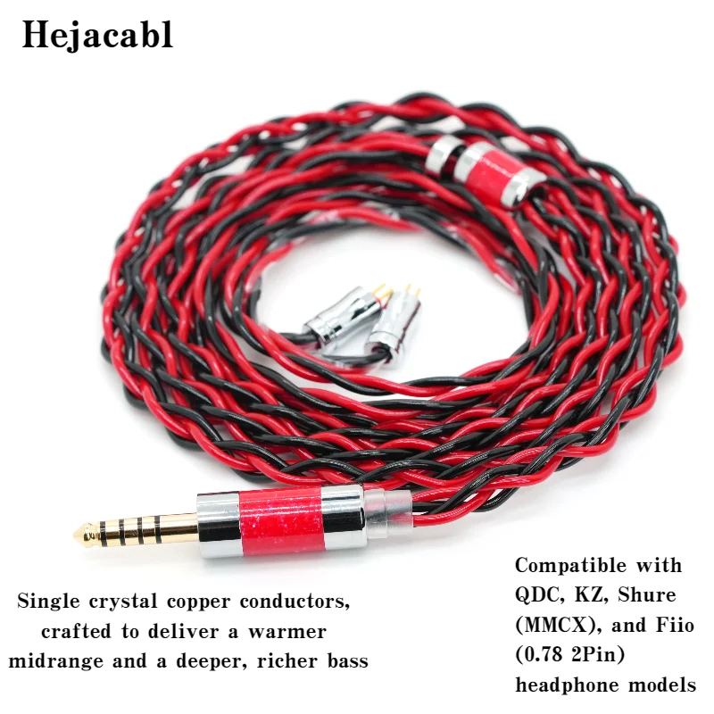 

4 Core OCC Copper 4.4mm Balanced MMCX 0.78 2Pin QDC KZ HiFi IEM Earphone Upgrade Cable Audiophile Replacement Wire